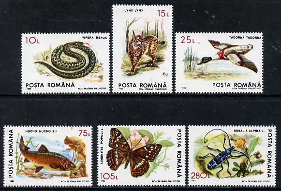 Rumania 1993 Shelduck from Protected Animals set of 6 unmounted mint, SG 5529, Mi 4897*, stamps on birds      shelduck