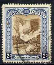 British Guiana 1898 QV Jubilee 2c brown & blue used SG218, stamps on , stamps on  qv , stamps on 