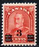 Canada 1932 KG5 Surcharged 3c on 2c  Die II mtd mint SG314a, stamps on , stamps on  kg5 , stamps on 