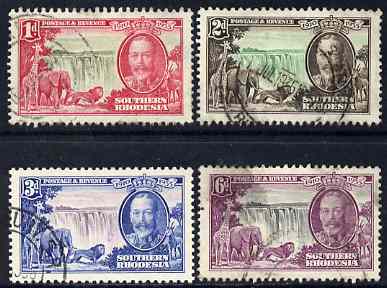 Southern Rhodesia 1935 KG5 Silver Jubilee set of 4 cds used SG31-34, stamps on , stamps on  kg5 , stamps on silver jubilee, stamps on castles