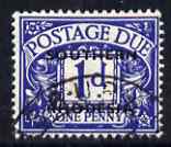 Southern Rhodesia 1951 Postage Due 1d violet blue used, SG D2, stamps on , stamps on  stamps on , stamps on  stamps on  kg6 , stamps on  stamps on 