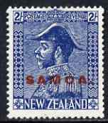 Samoa 1926-27 KG5 Admiral 2s deep blue mtd mint SG 167, stamps on , stamps on  kg5 , stamps on 