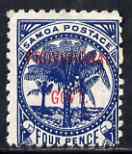 Samoa 1899-1900 Provisional Govt 4d blue mtd mint SG 93, stamps on 