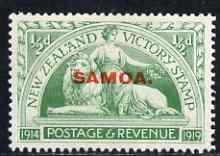 Samoa 1920 Victory 1/2d mtd mint SG 143, stamps on 