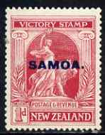 Samoa 1920 Victory 1d mtd mint SG 144, stamps on 