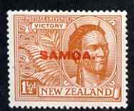 Samoa 1920 Victory 1.5d mtd mint SG 145, stamps on 