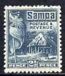 Samoa 1921 Native Hut 2.5d grey-blue P14 x 13.5 mtd mint SG 157, stamps on 