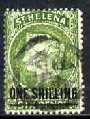 St Helena 1884-94 QV Crown CA 1s fine used with selected cork cancel SG45, stamps on , stamps on  qv , stamps on 