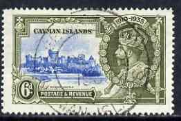 Cayman Islands 1935 KG5 Silver Jubilee 6d fine used SG 110, stamps on , stamps on  kg5 , stamps on silver jubilee, stamps on castles