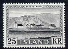 Iceland 1957 Presidential Palace 25k mtd mint, SG 349, stamps on 