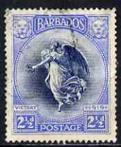 Barbados 1920-21 Victory MCA 2.5d used SG 205, stamps on 