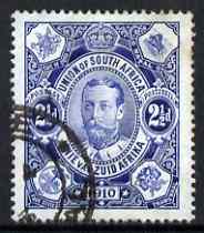 South Africa 1910 Union Parliament 2.5d deep blue used SG 1, stamps on 