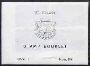 St Helena 1981 Booklet Â£1 white cover stapled at bottom SG SB4, stamps on xxx