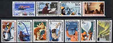 Australian Antarctic Territory 1966 definitive set 1c to $1 complete unmounted mint, SG 8-18 , stamps on 