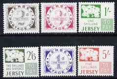 Jersey 1969 Postage Due set of 6 unmounted mint SG D1-6, stamps on 