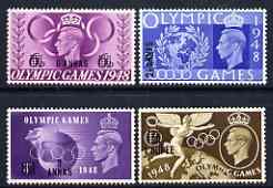 British Postal Agencies in Eastern Arabia 1948 KG6 Olympic Games set of 4 mtd mint SG 27-30, stamps on , stamps on  kg6 , stamps on 