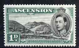 Ascension 1938-53 KG6 definitive 1d (green Mountain) mtd mint SG39, stamps on , stamps on  stamps on , stamps on  stamps on  kg6 , stamps on  stamps on 