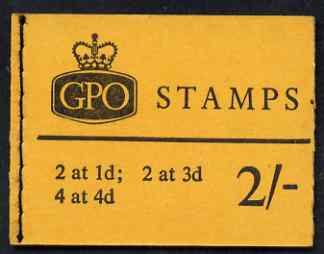Great Britain 1965-67 Wilding Crowns phosphor 2s booklet (Jan 1966) complete SG N23p, stamps on 
