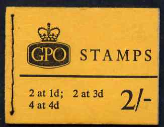 Great Britain 1959-65 Wilding Crowns phosphor wmk 2s booklet (Jan 1967) complete SG N27p, stamps on 