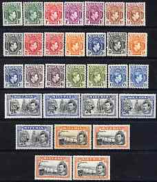 Nigeria 1938-51 KG6 definitive set complete as listed by SG incl 4d orange (unmounted mint), 2s6d x 5 & 5s x 4, fine mounted mint cat 10+, stamps on , stamps on  kg6 , stamps on 