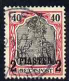 German PO's in Turkish Empire 1900 Germania 2pi on 40pf fine used SG 22, stamps on 