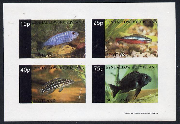 Eynhallow 1981 Tropical Fish imperf  set of 4 values (10p to 75p) unmounted mint , stamps on , stamps on  stamps on fish     marine-life