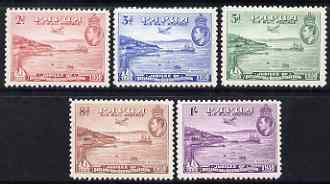 Papua 1938 KG6 50th Anniversary set of 5 fine mounted mint, SG 158-62, stamps on , stamps on  stamps on , stamps on  stamps on  kg6 , stamps on  stamps on ports