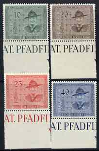 Liechtenstein 1953 14th Scout Conference set of 4 unmounted mint SG 313-316, stamps on 