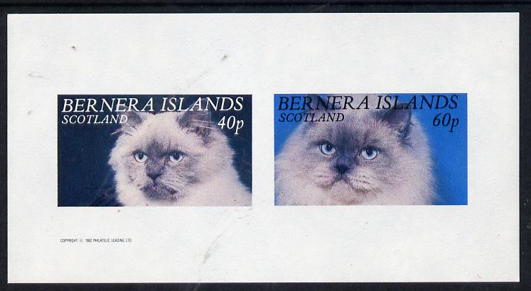Bernera 1982 Cats imperf  set of 2 values (40p & 60p) unmounted mint, stamps on animals   cats
