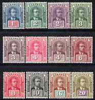Sarawak 1918-23 Brooke no wmk 12 vals to 20c fine mounted mint, between SG 50-69 , stamps on 