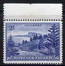 Norfolk Island 1959 Ball Bay 2s deep blue unmounted mint, SG12a, stamps on , stamps on  stamps on norfolk island 1959 ball bay 2s deep blue unmounted mint, stamps on  stamps on  sg12a