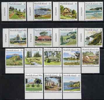Norfolk Island 1987 Norfolk Island Scenes complete set of 16 unmounted mint, SG 405-420 cat \A322, stamps on 