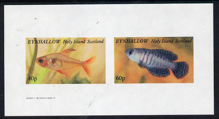 Eynhallow 1982 Tropical Fish imperf  set of 2 values (40p & 60p) unmounted mint, stamps on fish     marine-life