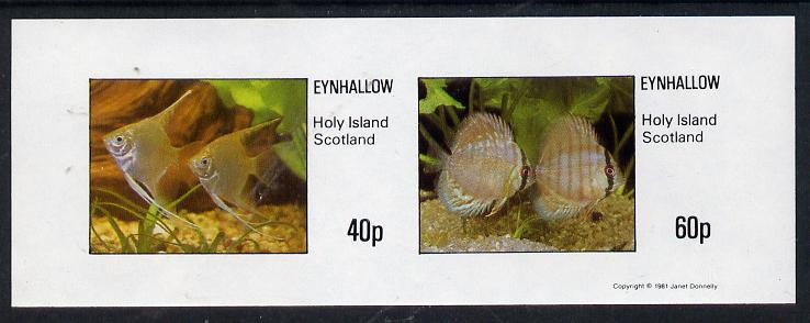 Eynhallow 1981 Tropical Fish imperf  set of 2 values (40p & 60p) unmounted mint, stamps on fish     marine-life