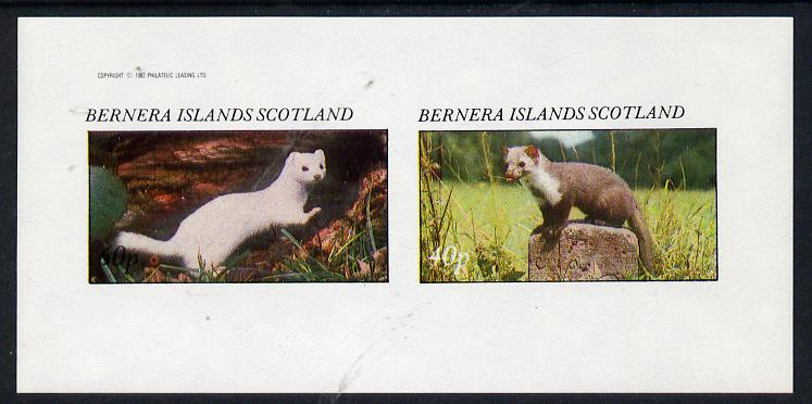 Bernera 1982 Animals imperf  set of 2 values (40p & 60p) unmounted mint, stamps on animals
