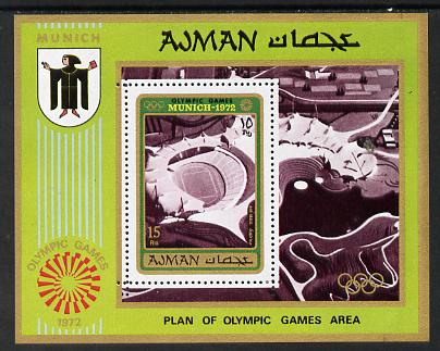 Ajman 1971 Olympics m/sheet unmounted mint (Mi BL 234A) , stamps on , stamps on  stamps on sport     olympics