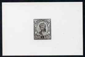 Indian States - Barwani 1932  Die proof of 1/4a in black on white card, as SG32, stamps on , stamps on  kg5 , stamps on 