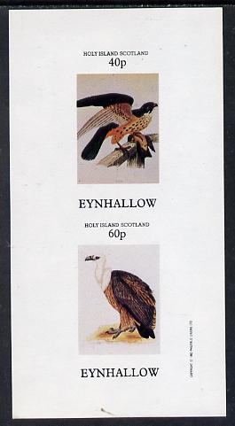 Eynhallow 1982 Birds of Prey #03 imperf  set of 2 values (40p & 60p) unmounted mint, stamps on birds, stamps on birds of prey