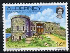 Guernsey - Alderney 1983-93 Fort Clonque 14p unmounted mint SG A8, stamps on tourism, stamps on forts