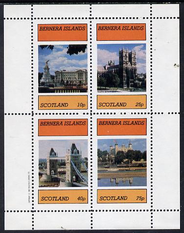 Bernera 1982 London Landmarks perf  set of 4 values (10p to 75p) unmounted mint, stamps on buildings  rivers   bridges    civil engineering