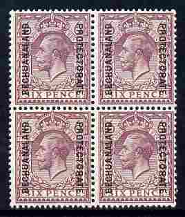 Bechuanaland 1925-27 KG5 overprint on Great Britain 6d block of 4 unmounted mint, SG 97, stamps on , stamps on  kg5 , stamps on 