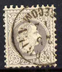 Austria-Hungarian Post Offices in Turkish Empire 1867 25s grey-lilac with slightly oily circular cancel fairly good perfs, a rare stamp cat 25, stamps on 