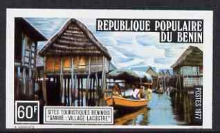 Benin 1977 Tourism 60f Stilt Houses imperf from limited printing, unmounted mint as SG675, stamps on , stamps on  stamps on tourism, stamps on  stamps on housing, stamps on  stamps on cultures
