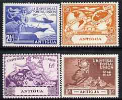 Antigua 1949 KG6 75th Anniversary of Universal Postal Union set of 4 mounted mint, SG 114-17, stamps on , stamps on  kg6 , stamps on  upu , stamps on 