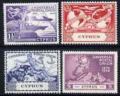 Cyprus 1949 KG6 75th Anniversary of Universal Postal Union set of 4 mounted mint, SG 168-71, stamps on , stamps on  stamps on , stamps on  stamps on  kg6 , stamps on  stamps on  upu , stamps on  stamps on 