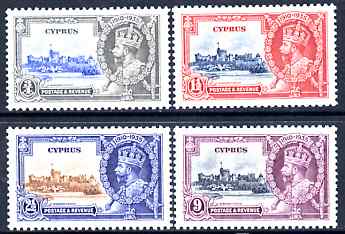 Cyprus 1935 KG5 Silver Jubilee set of 4, mounted mint SG 144-7, stamps on , stamps on  kg5 , stamps on silver jubilee, stamps on castles