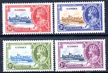 Gambia 1935 KG5 Silver Jubilee set of 4, mounted mint SG 143-6, stamps on , stamps on  kg5 , stamps on silver jubilee, stamps on castles