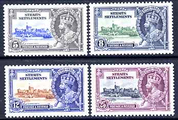Malaya - Straits Settlements 1935 KG5 Silver Jubilee set of 4, mounted mint SG 256-9, stamps on , stamps on  kg5 , stamps on silver jubilee, stamps on castles