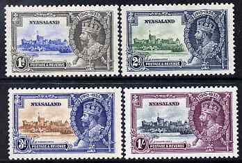 Nyasaland 1935 KG5 Silver Jubilee set of 4, mounted mint SG 123-6, stamps on , stamps on  kg5 , stamps on silver jubilee, stamps on castles