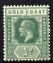 Gold Coast 1921-34 KG5 Script CA 1/2d green unmounted mint SG 86, stamps on , stamps on  kg5 , stamps on 